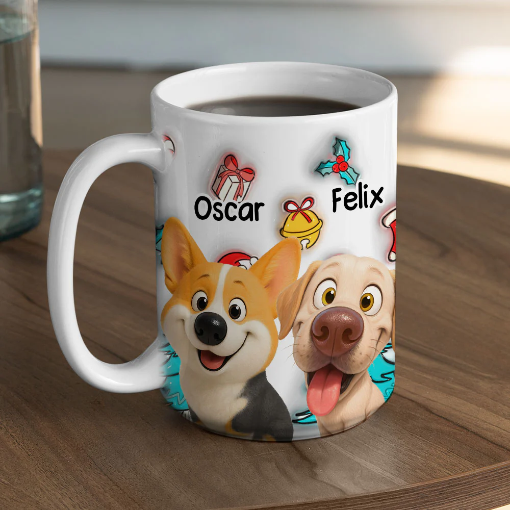Santa Is Coming - Personalized Custom 3D Inflated Effect Mug - Image 5