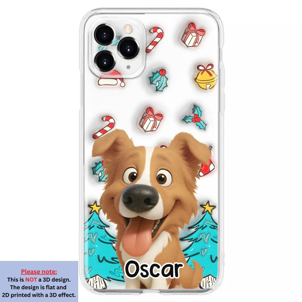 Santa Is Coming - Personalized Custom 3D Inflated Effect Phone Case - Image 8