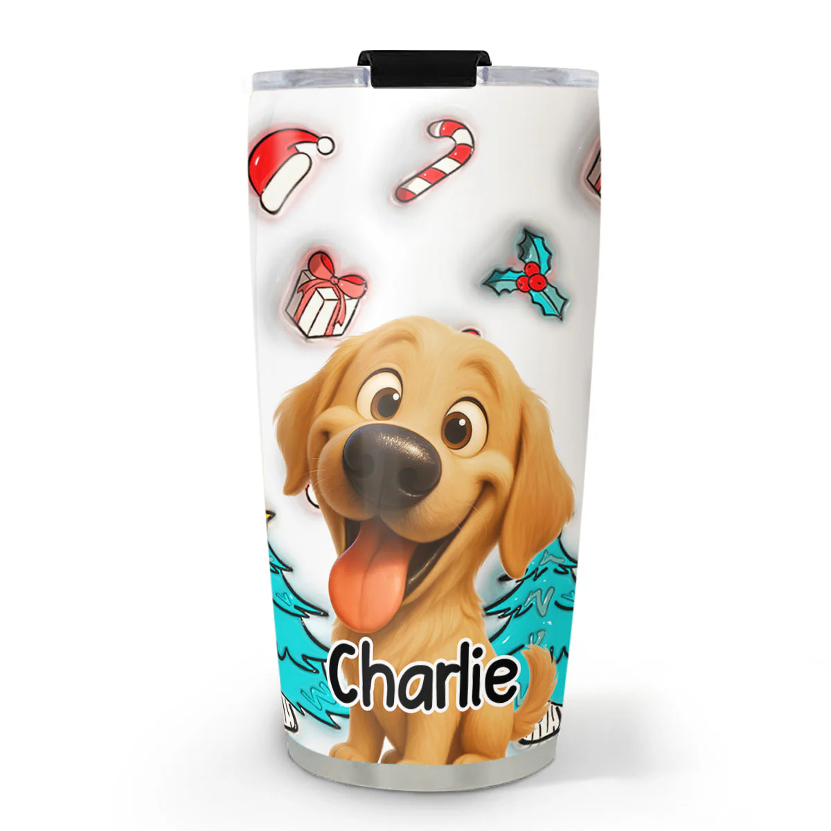 Santa Is Coming - Personalized Custom 3D Inflated Effect Tumbler