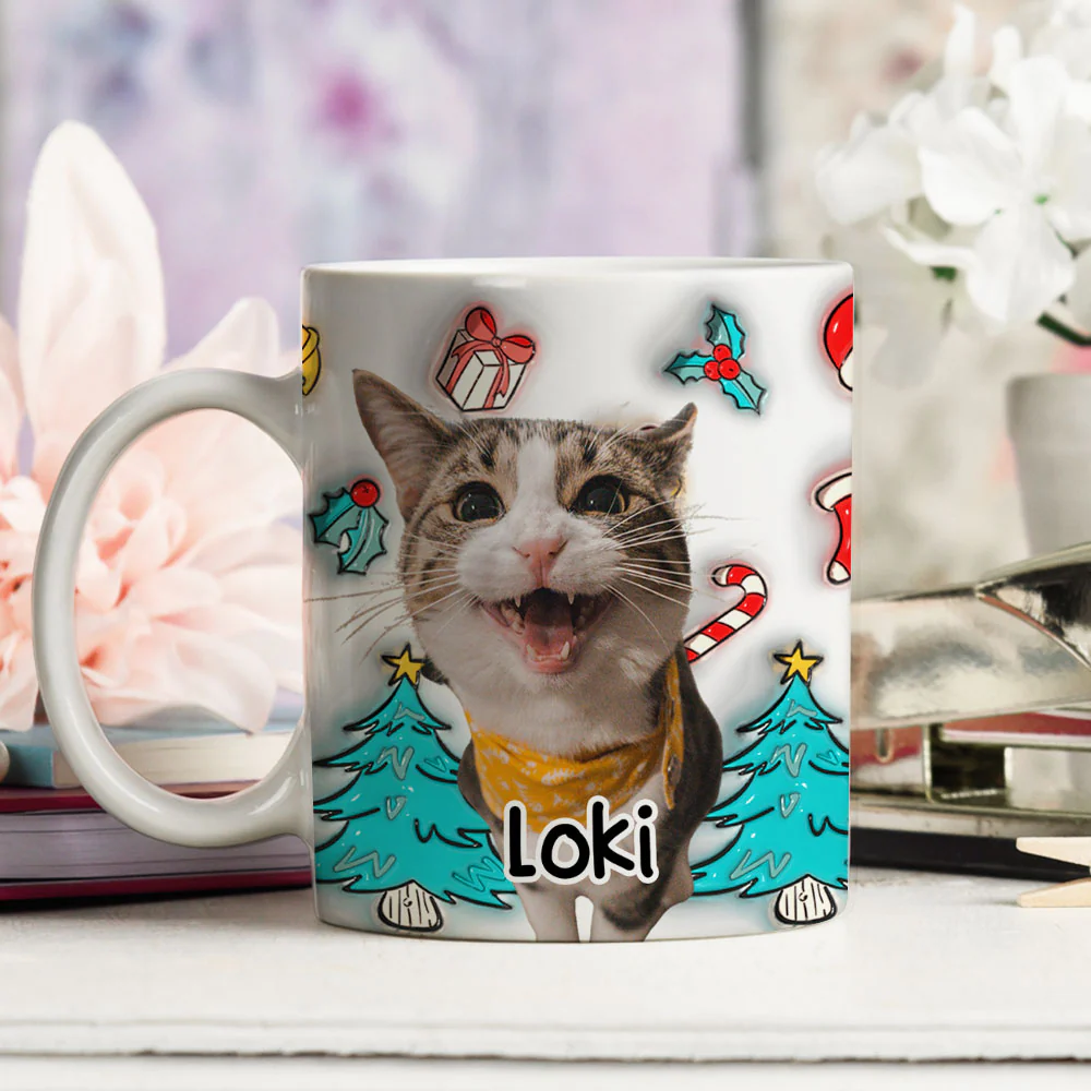 Santa Is Coming Photo - Personalized Custom 3D Inflated Effect Mug - Image 2