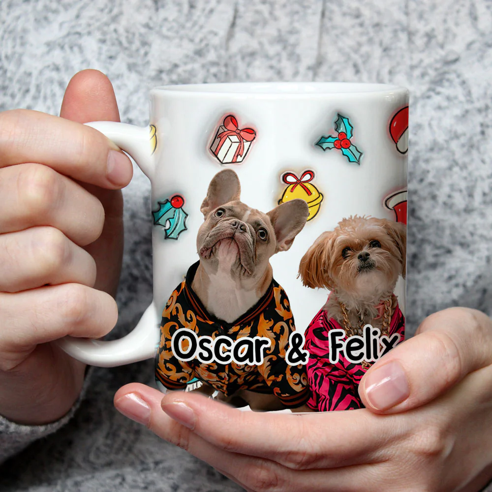 Santa Is Coming Photo - Personalized Custom 3D Inflated Effect Mug - Image 3