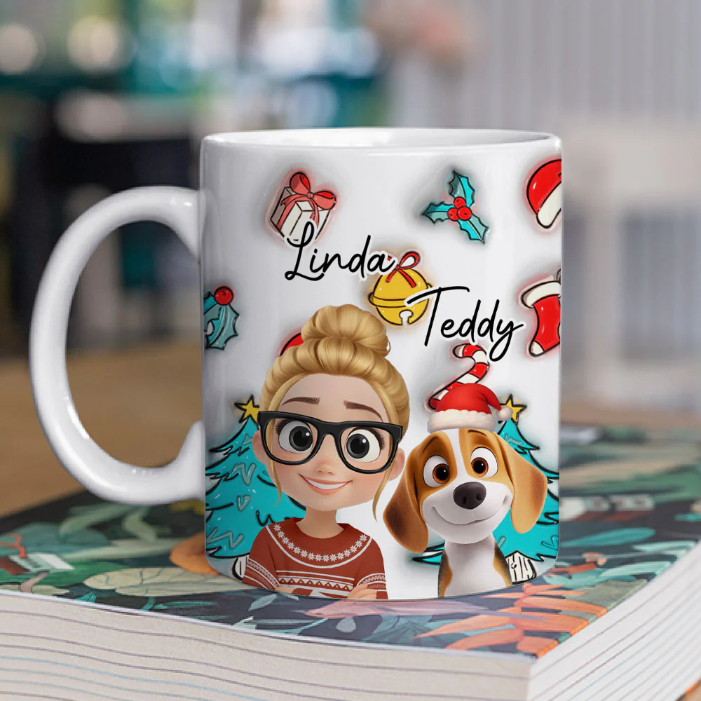 Santa Is Coming To Us - Personalized Custom 3D Inflated Effect Mug - Image 2