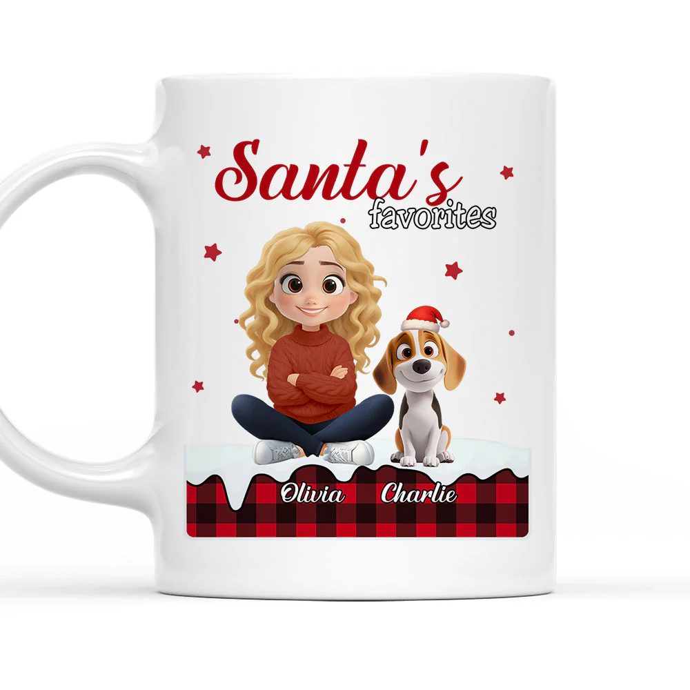 Santa Loves You So Do I - Personalized Custom Coffee Mug