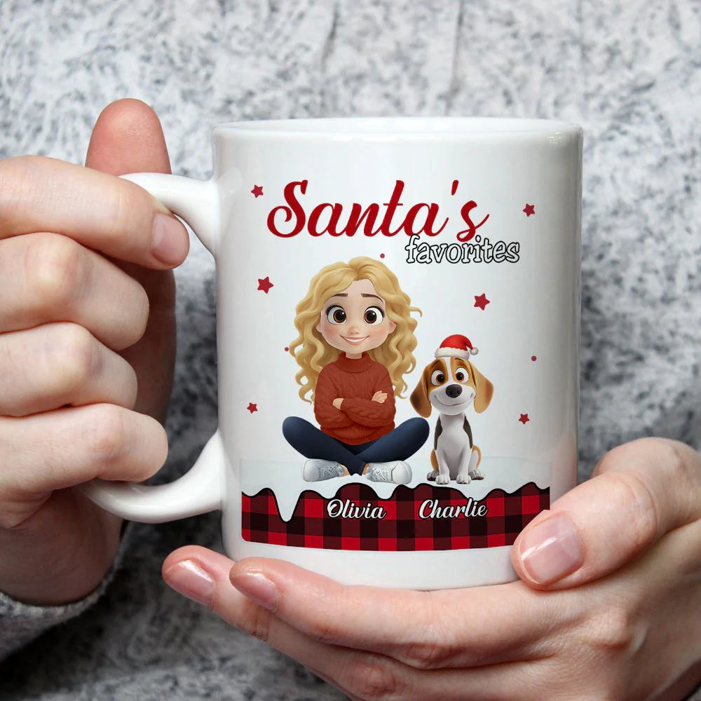 Santa Loves You So Do I - Personalized Custom Coffee Mug - Image 5