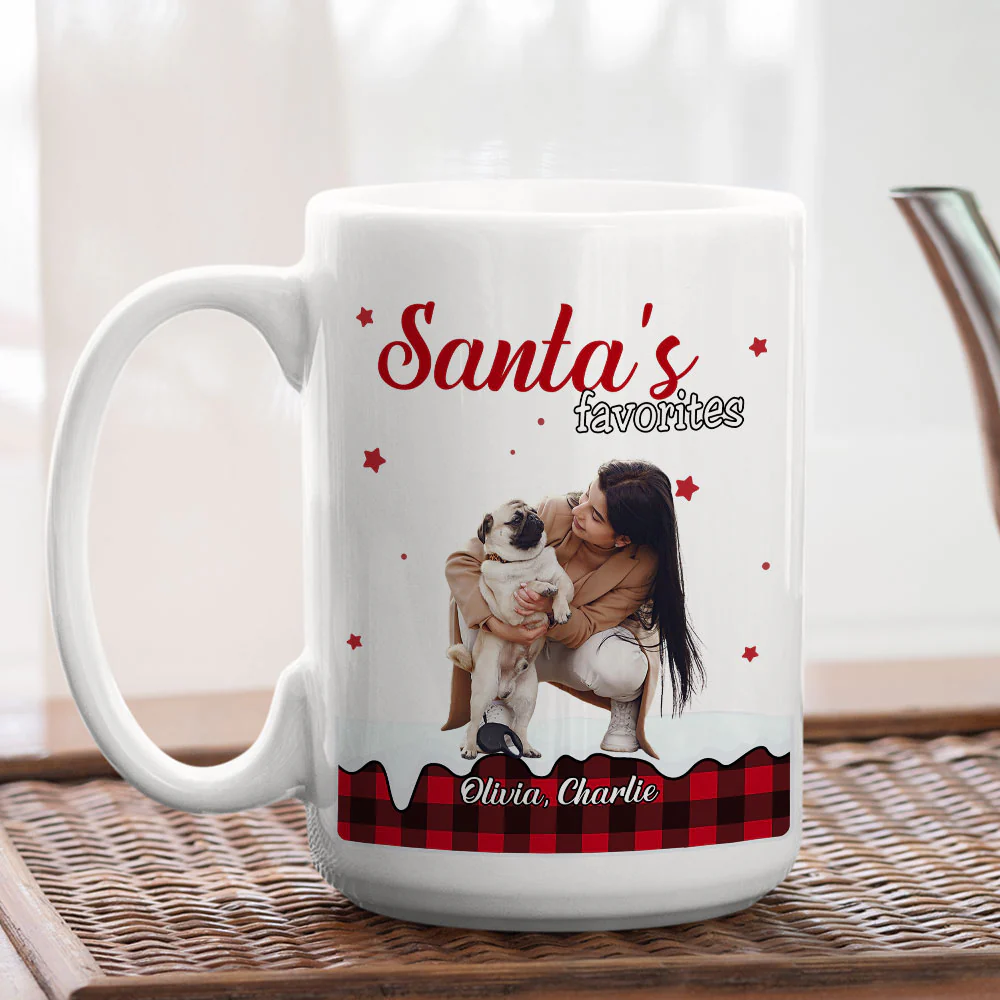 Santa Loves You So Do I Photo - Personalized Custom Coffee Mug - Image 6