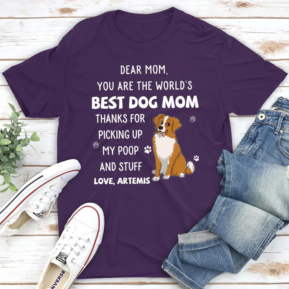 Thank You For Picking Up My Poop - Personalized Custom Unisex T-shirt - Image 3