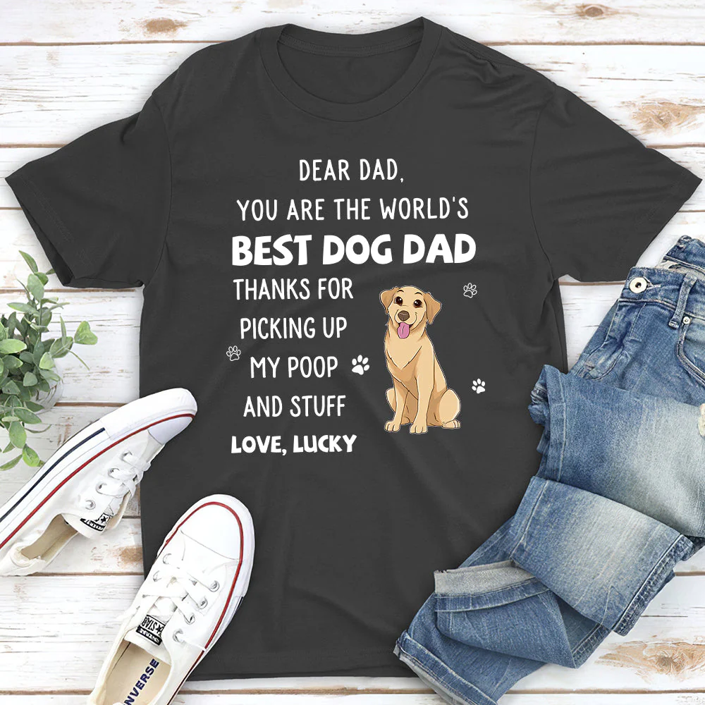 Thank You For Picking Up My Poop - Personalized Custom Unisex T-shirt - Image 4