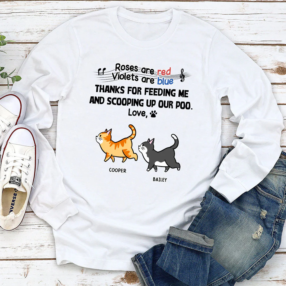 Scooping Up Our Poo - Personalized Custom Long Sleeve T-shirt - Image 2