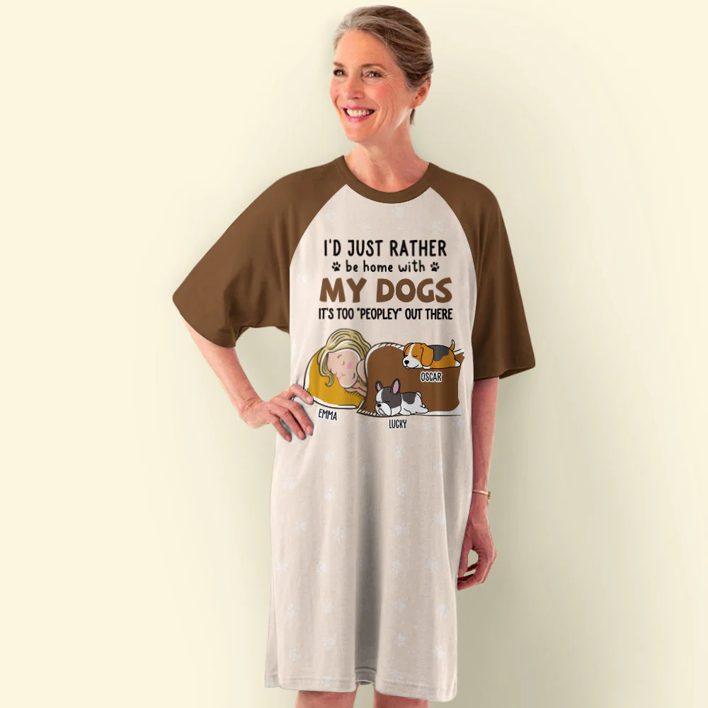 Rather Be Home - Personalized Custom 3/4 Sleeve Dress - Image 3
