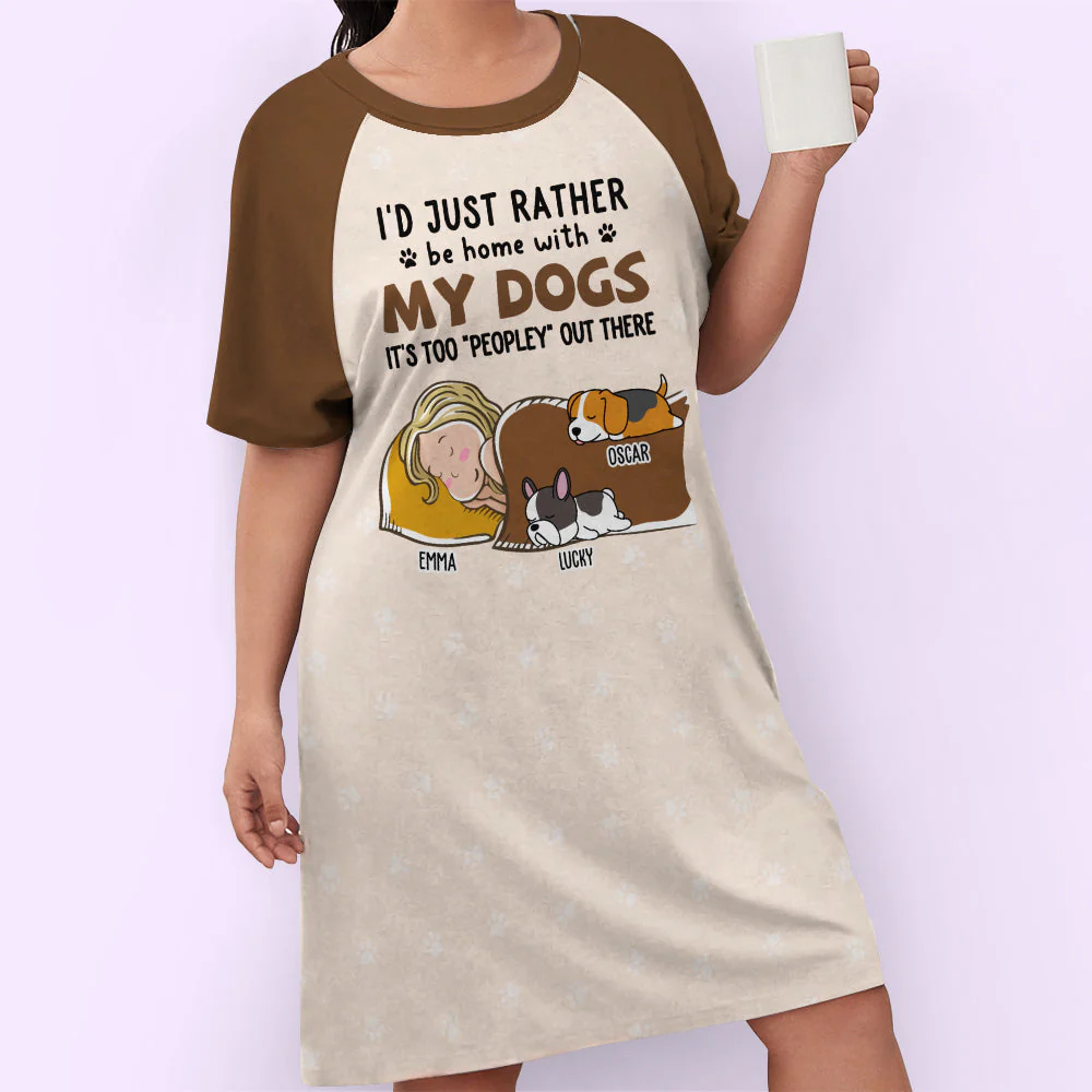 Rather Be Home - Personalized Custom 3/4 Sleeve Dress - Image 4