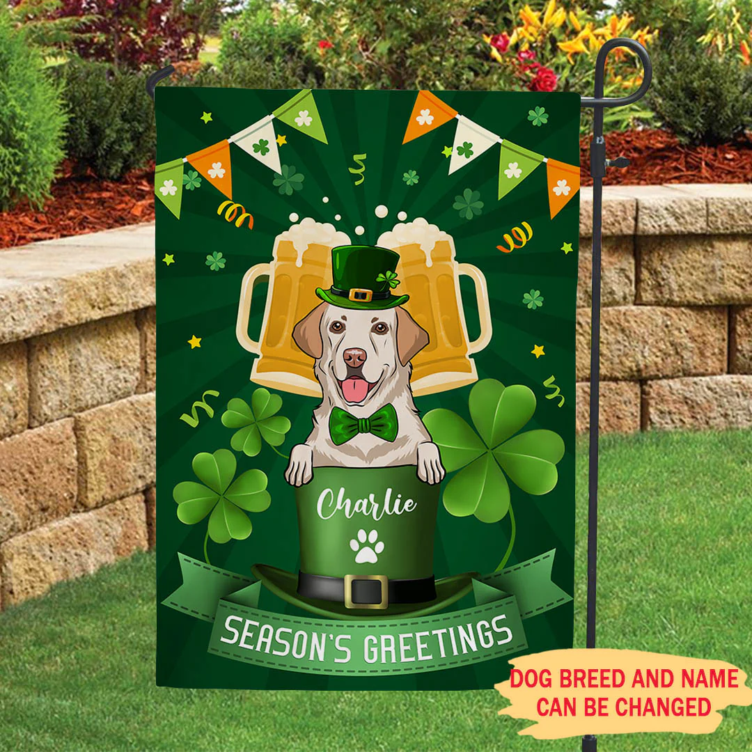 Season's Greetings - Personalized Custom Garden Flag - St. Patrick's Day Decorations - Image 6