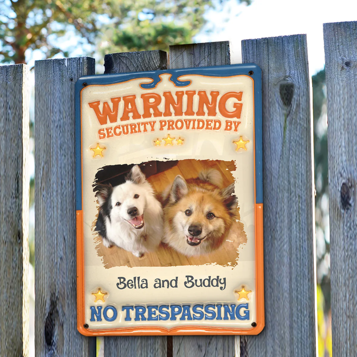 Security Provided By Police Dogs Photo - Personalized Custom 3D Inflated Effect Metal Sign - Image 4
