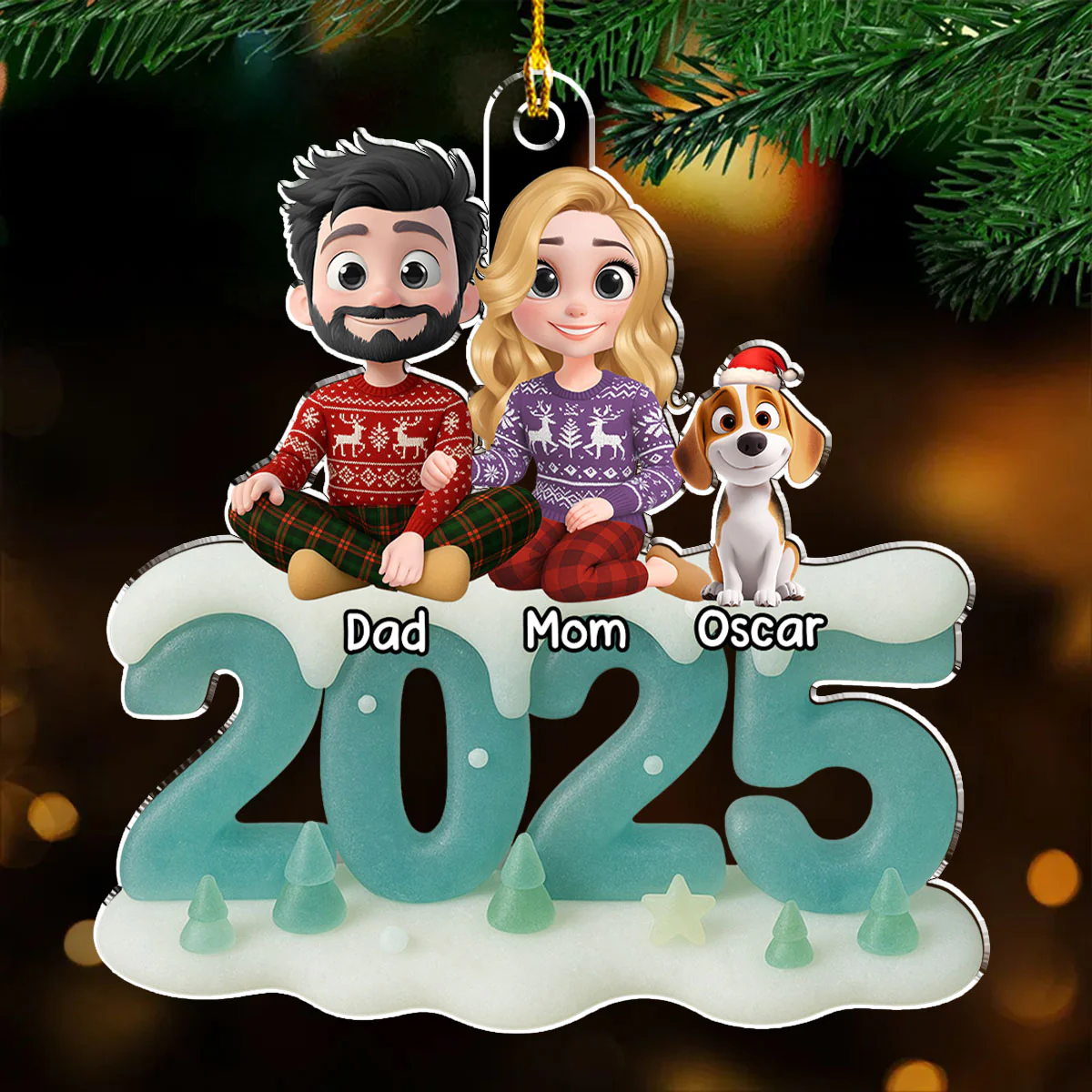 See Through You - Personalized Custom 3D Effect Acrylic Ornament - Image 2