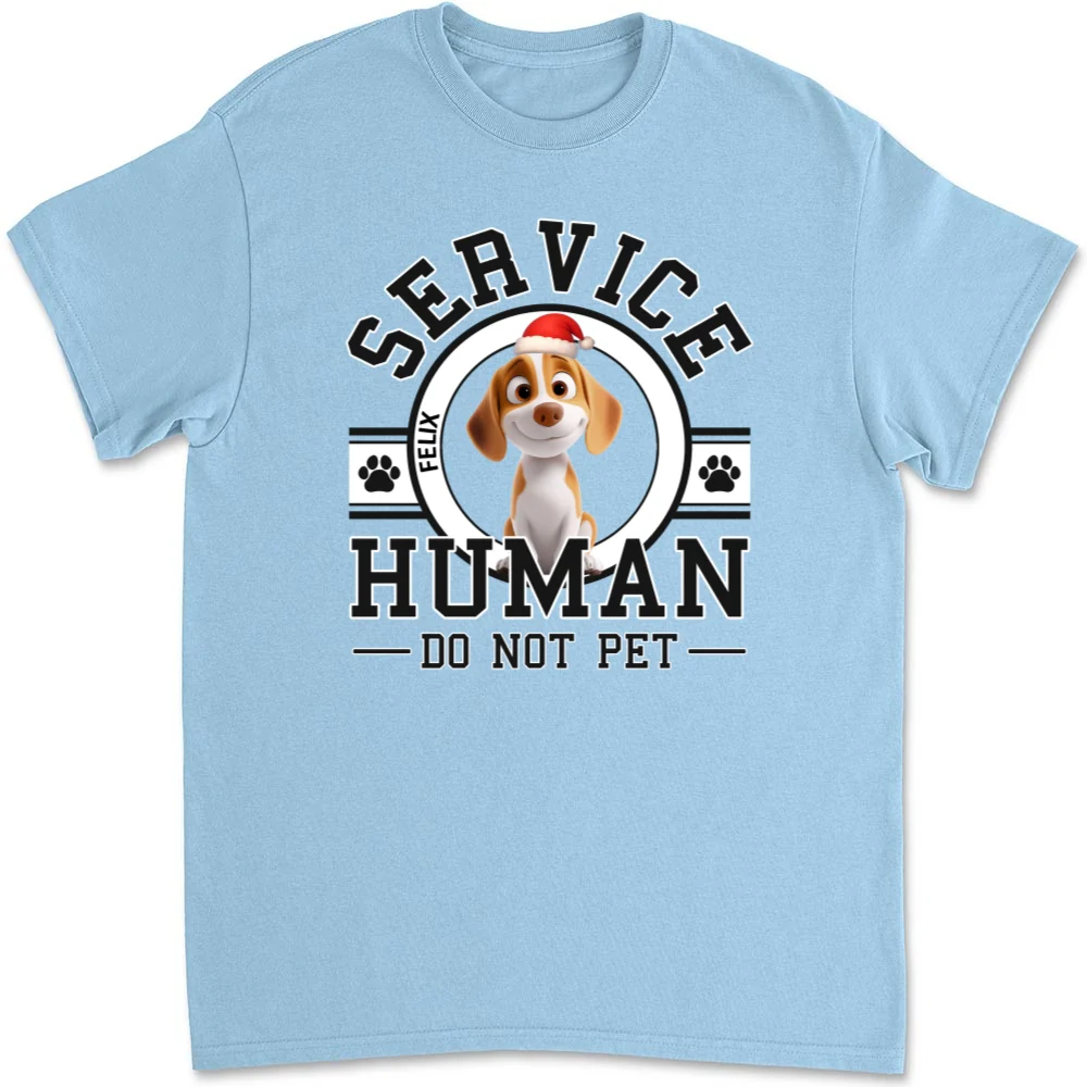 Service Human Cartoon Christmas - Personalized Custom Unisex T-shirt - Image 8