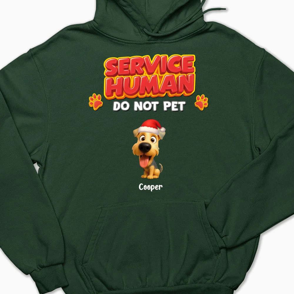 Service Human Christmas - Personalized Custom Hoodie - Image 4
