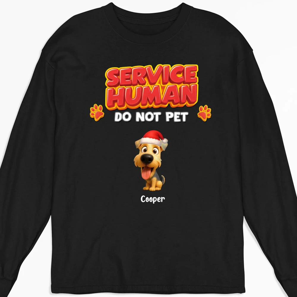 Service Human Christmas - Personalized Custom Long Sleeve T-shirt - Image 4