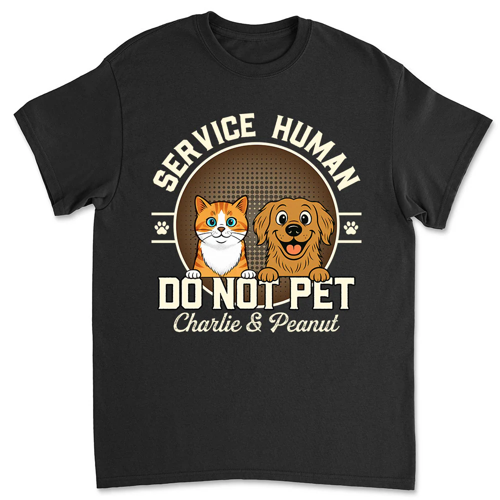 Service Human Logo Pet Version - Personalized Custom Unisex T-Shirt