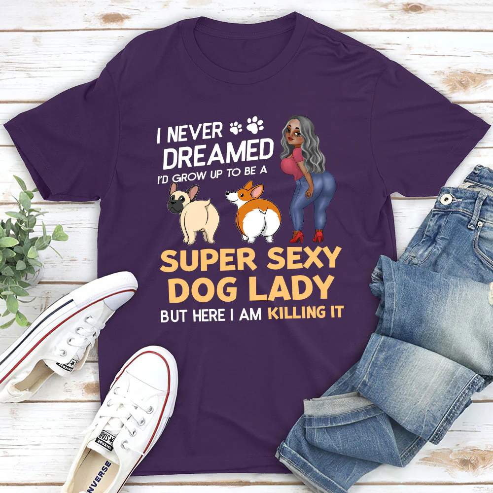 Sexy Dog Lady - Personalized Custom Unisex T-shirt - Image 5