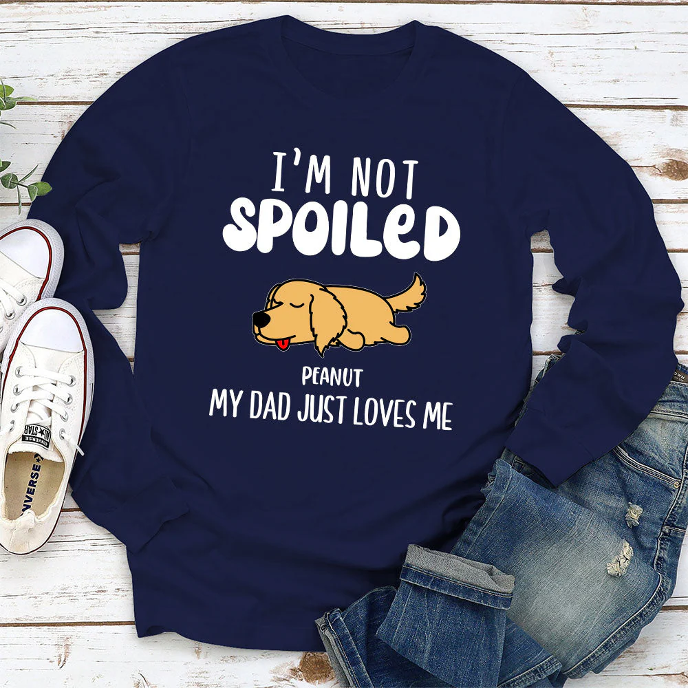 She Just Loves Me - Personalized Custom Long Sleeve T-shirt - Image 2