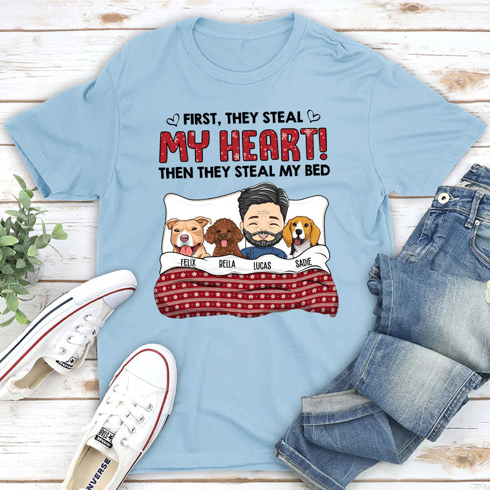 Silently Steal My Bed - Personalized Custom Unisex T-shirt - Image 3