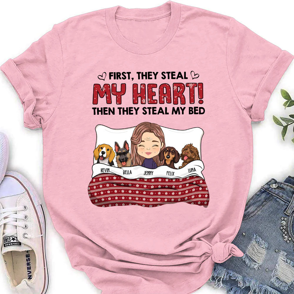 Silently Steal My Bed - Personalized Custom Women's T-shirt - Image 4