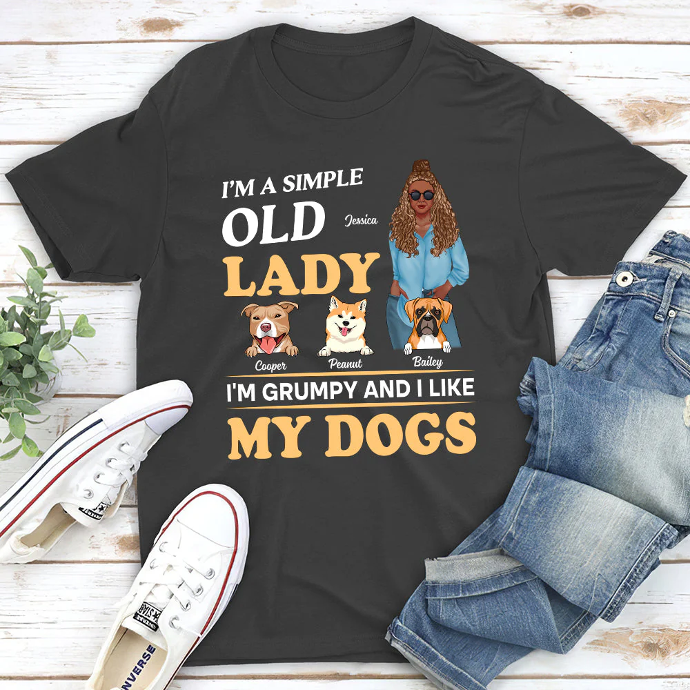 Simple Old Woman - Personalized Custom Unisex T-shirt - Image 4