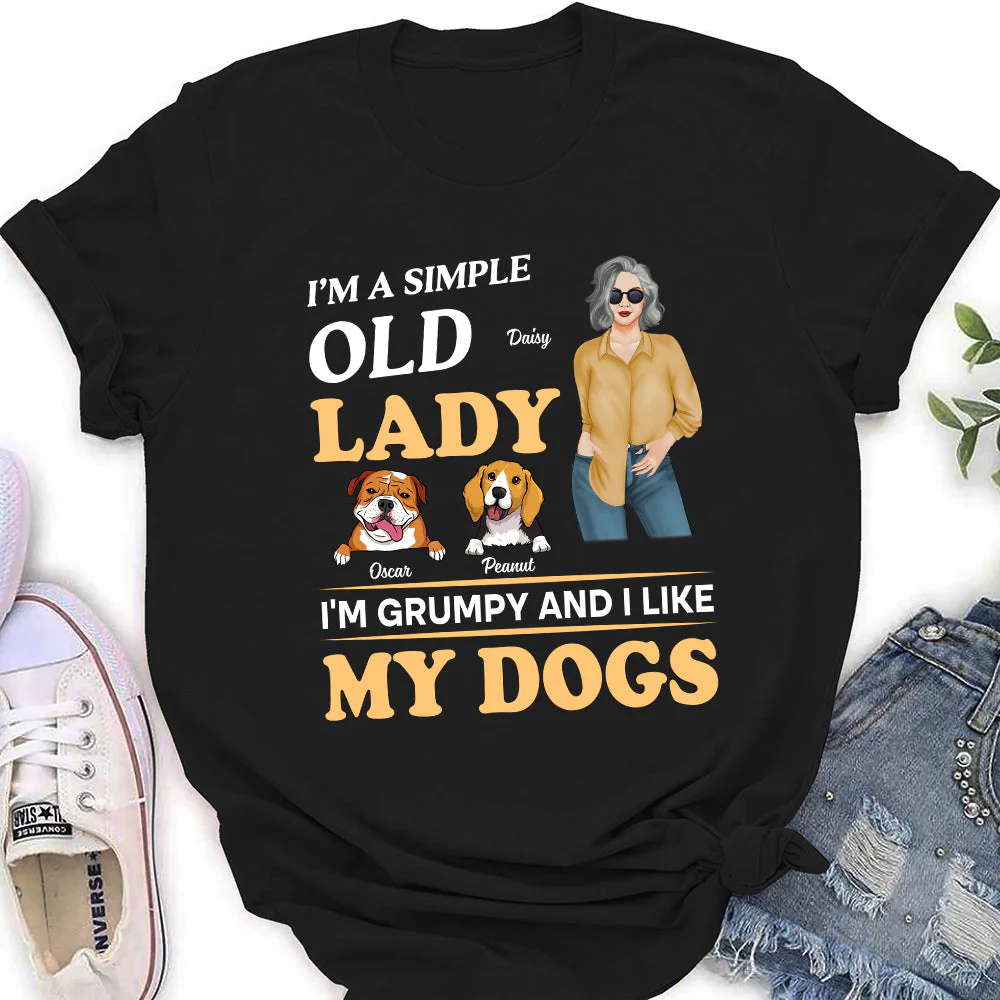 Simple Old Woman - Personalized Custom Women's T-shirt