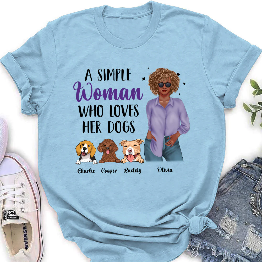 Simple Woman Purple - Personalized Custom Women's T-shirt - Image 2