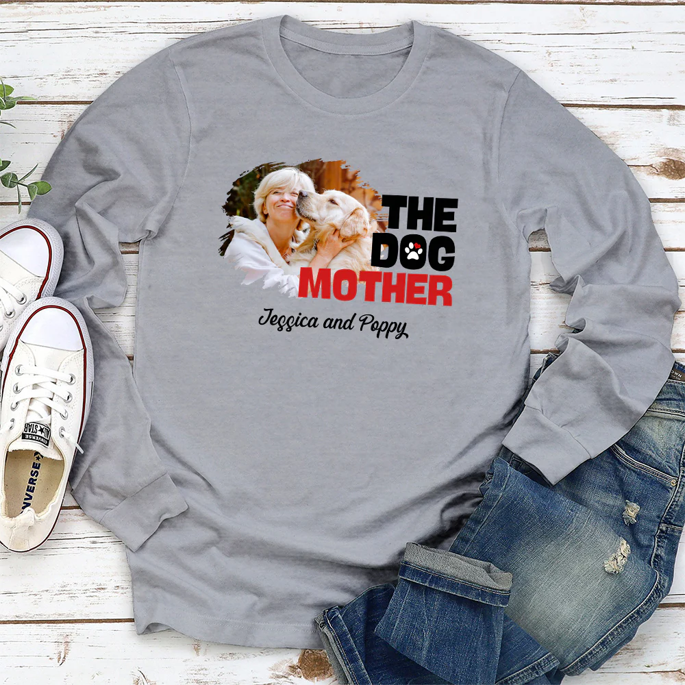 Slay Dog Mother Photo - Personalized Custom Long Sleeve T-shirt - Image 2
