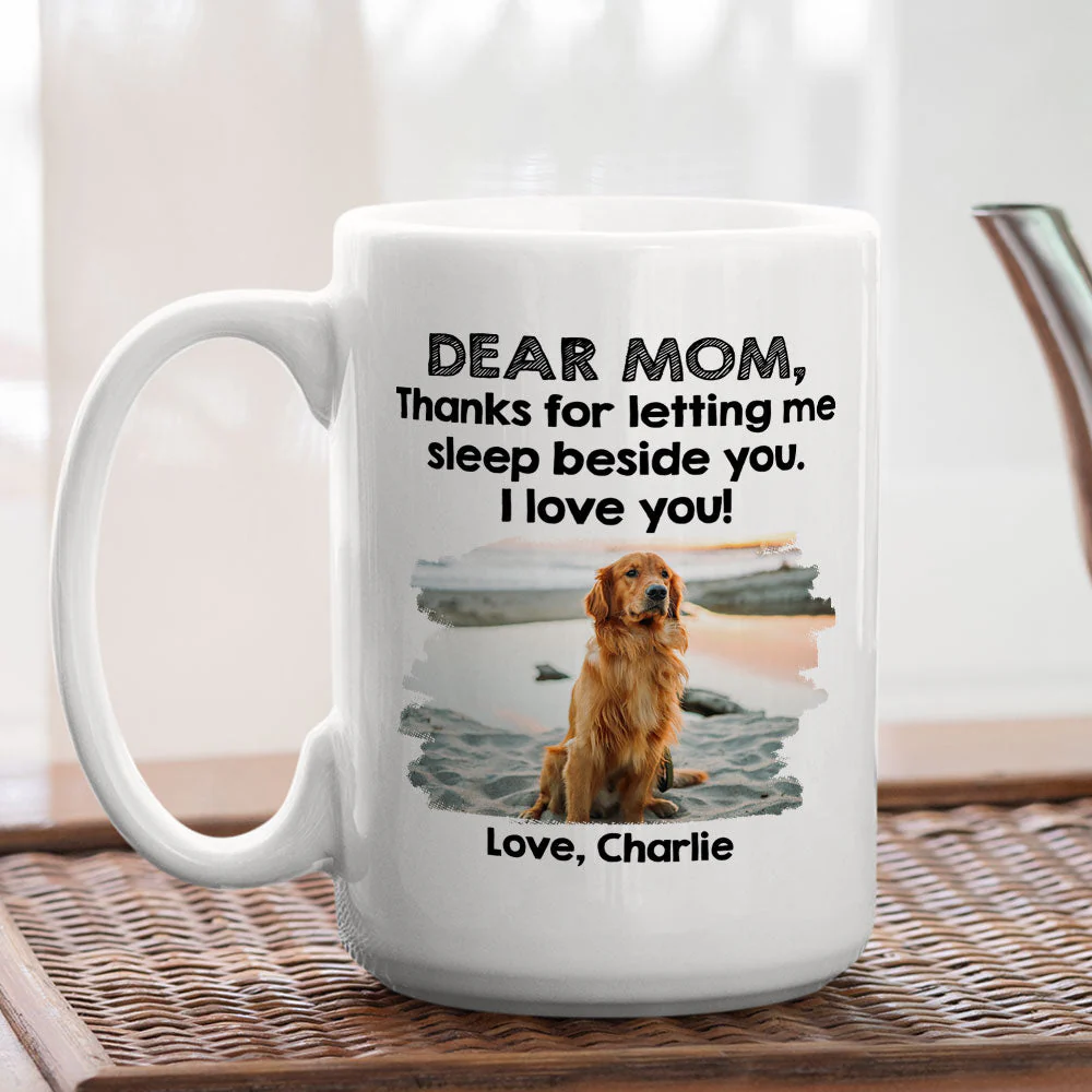 Sleep Beside Pet 2 - Personalized Custom Coffee Mug - Image 5