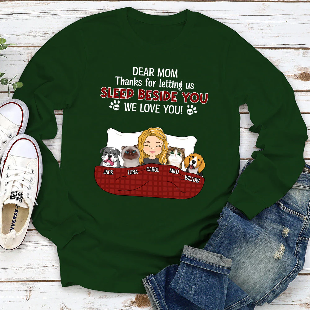 Sleep Beside You - Personalized Custom Long Sleeve T-shirt - Image 3