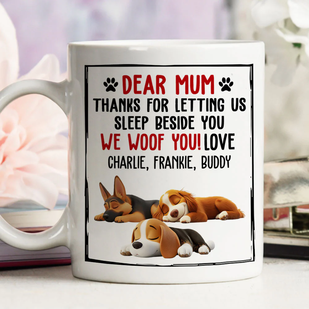 Sleeping Beside Mommy Is My Favorite - Personalized Custom Coffee Mug - Image 3