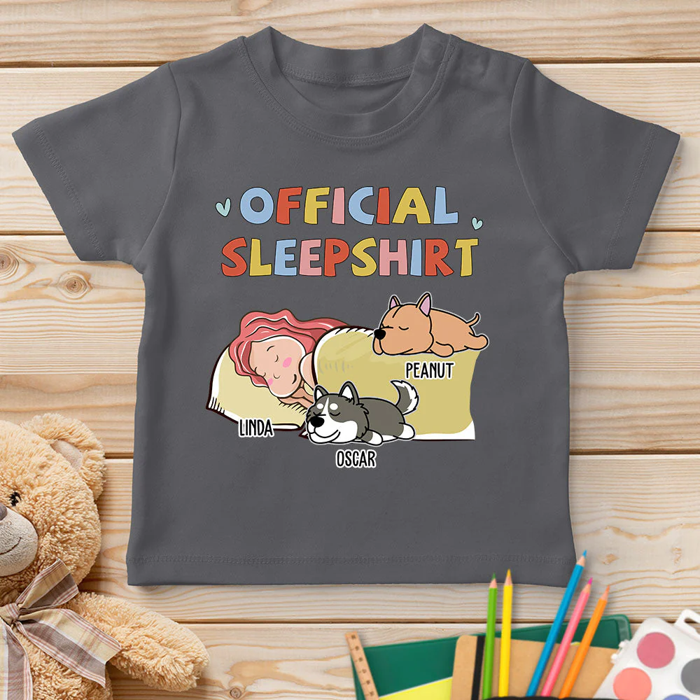 Sleeping Dog Sleepshirt Version 2 - Personalized Custom Youth T-shirt - Image 2