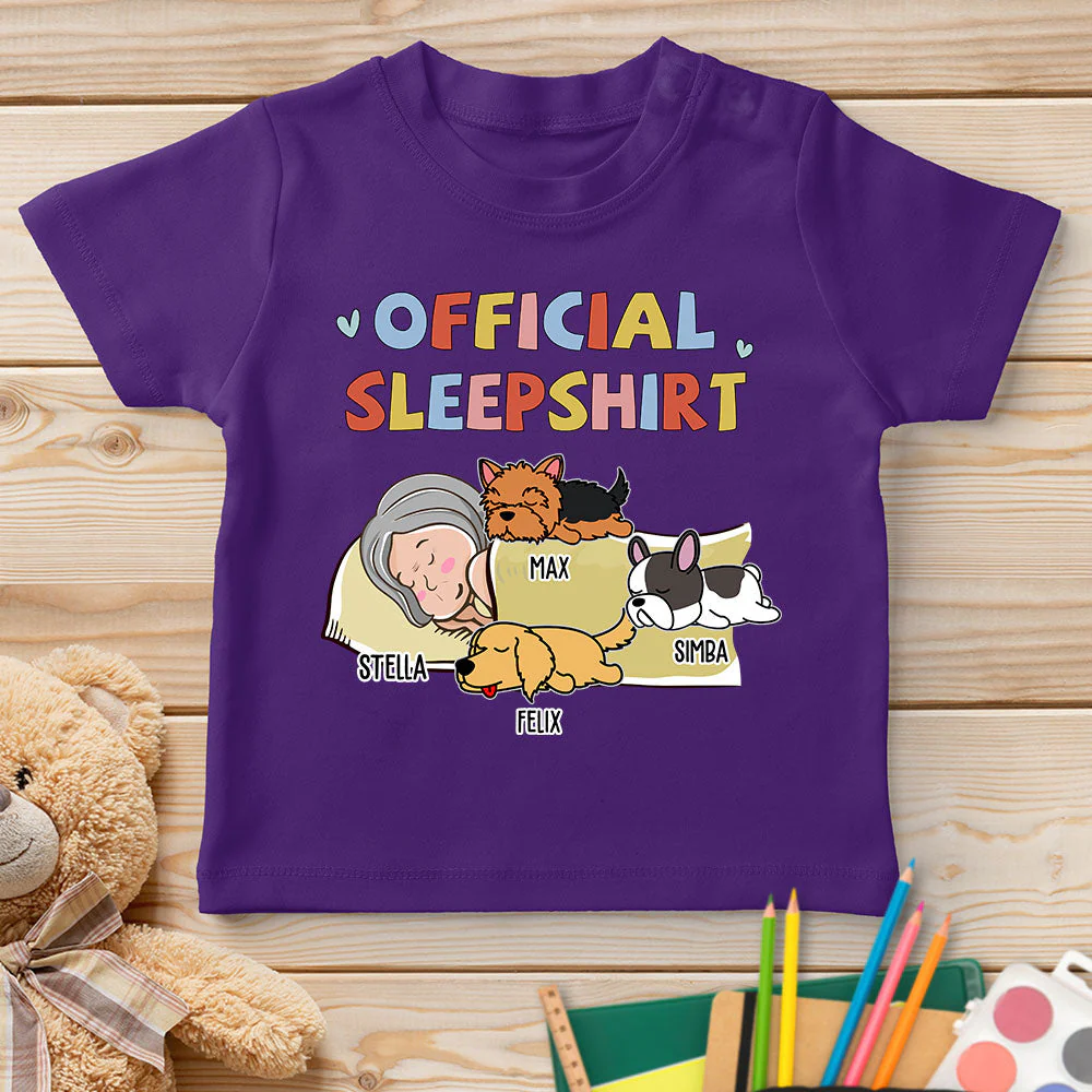 Sleeping Dog Sleepshirt Version 2 - Personalized Custom Youth T-shirt - Image 3