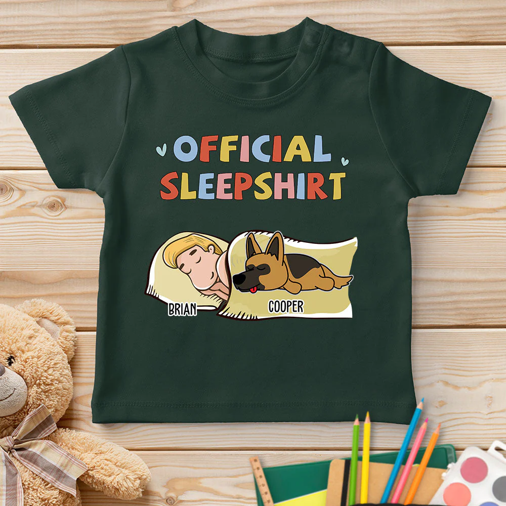 Sleeping Dog Sleepshirt Version 2 - Personalized Custom Youth T-shirt - Image 4