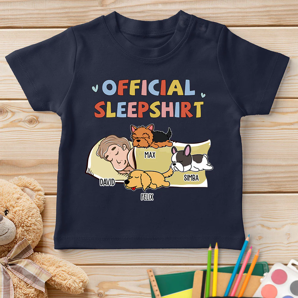 Sleeping Dog Sleepshirt Version 2 - Personalized Custom Youth T-shirt - Image 5