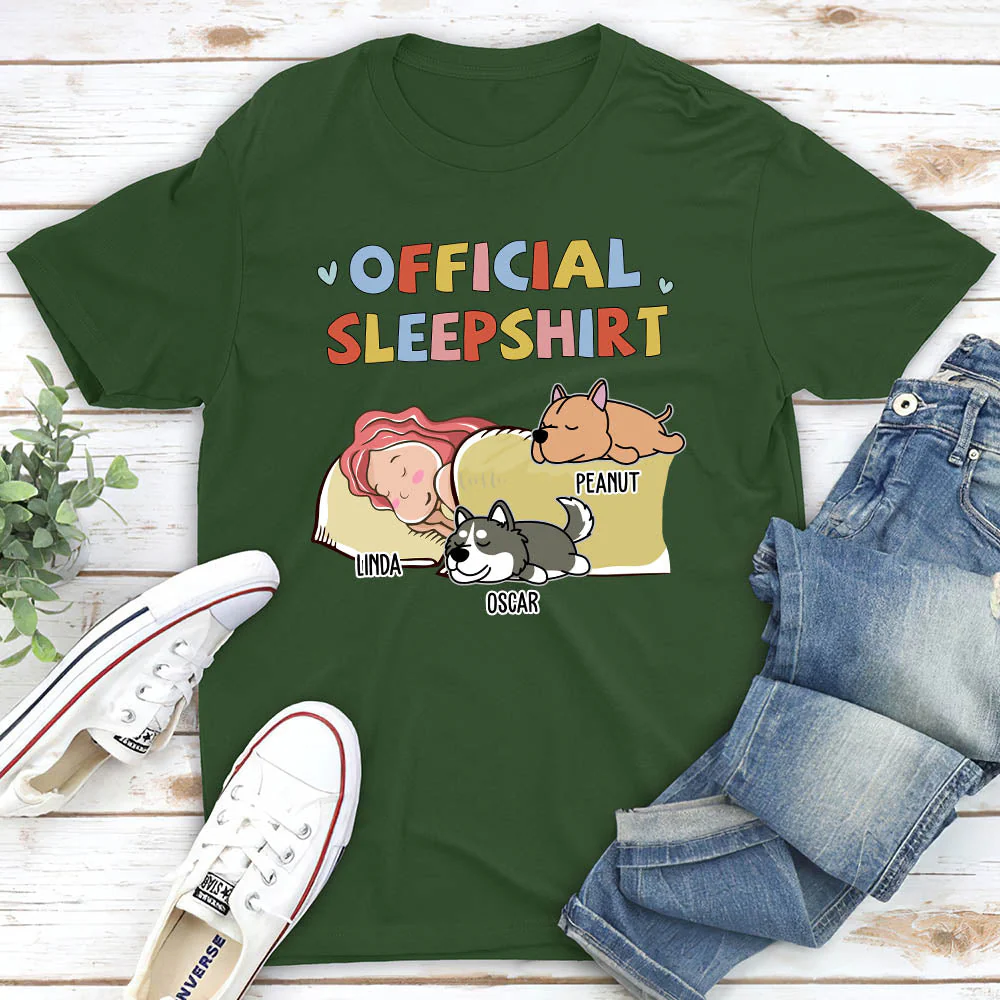 Sleeping Dog Sleepshirt Version 2 - Personalized Custom Fluorescent T-shirt - Image 4