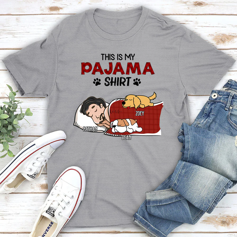 Sleeping Pajama Shirt - Personalized Custom Unisex T-shirt - Image 2