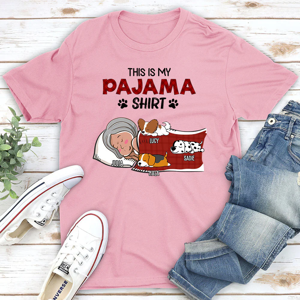 Sleeping Pajama Shirt - Personalized Custom Unisex T-shirt - Image 3