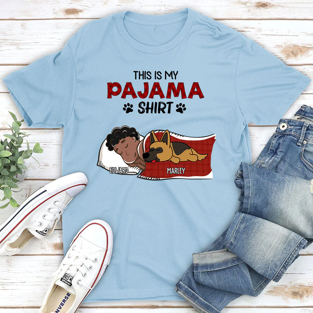 Sleeping Pajama Shirt - Personalized Custom Unisex T-shirt - Image 4