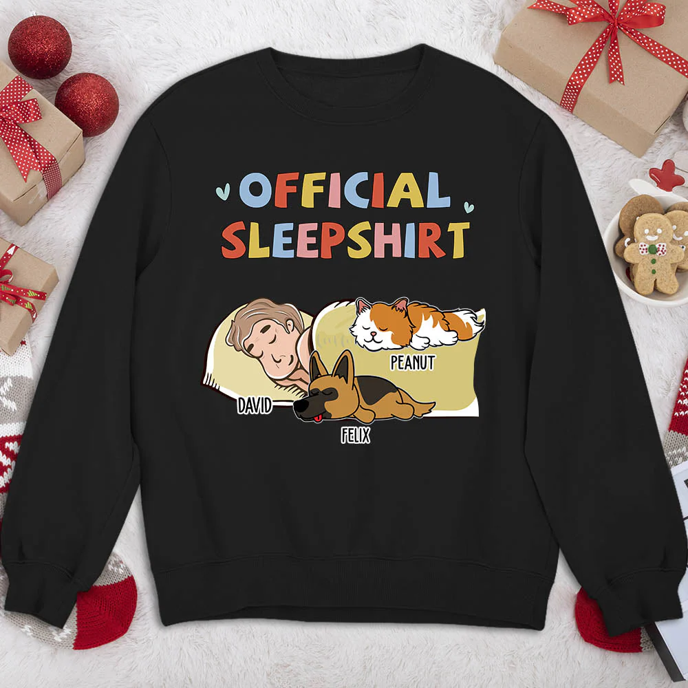 Sleeping Pet Sleepshirt Version 2 - Personalized Custom Sweatshirt - Image 3
