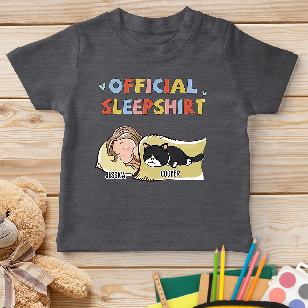 Sleeping Pet Sleepshirt Version 2 - Personalized Custom Youth T-shirt - Image 5