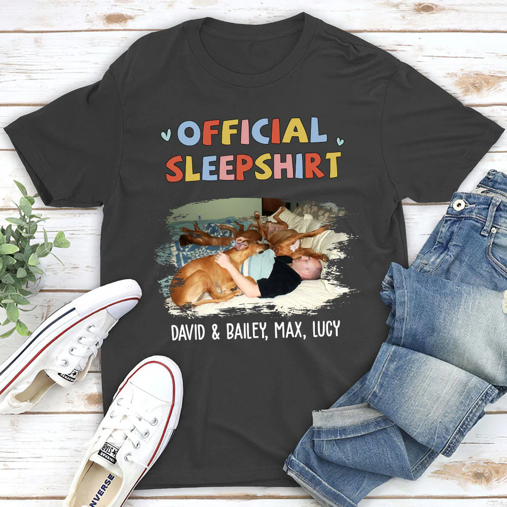 Sleeping Pet Sleepshirt Version 2 Photo - Personalized Custom Premium T-shirt - Image 5