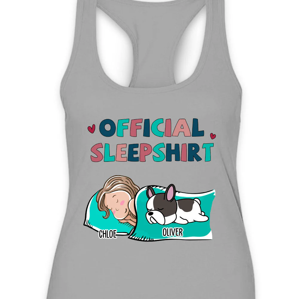 Sleeping Pet Sleepshirt - Personalized Custom Women's Tank