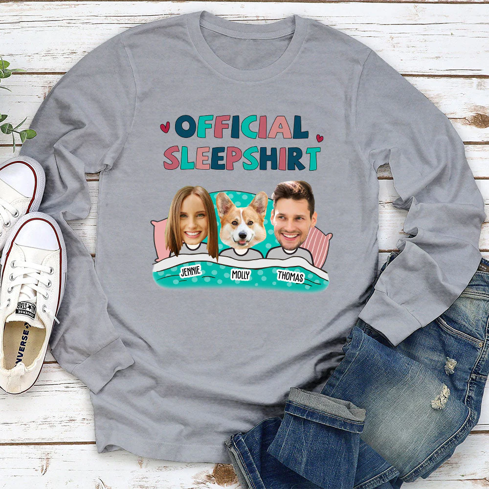 Sleepshirt Photo - Personalized Custom Long Sleeve T-shirt - Image 3