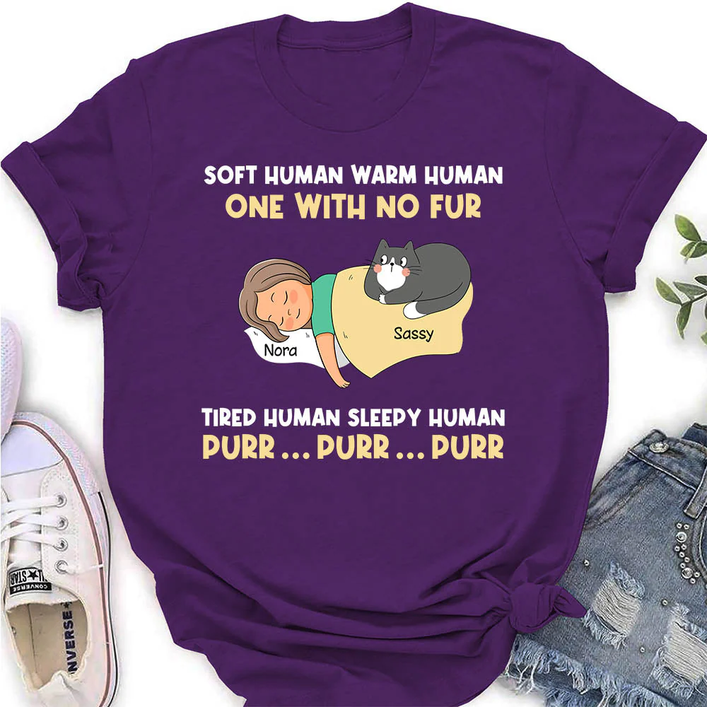 Sleepy Human - Personalized Custom Women's T-shirt - Image 4