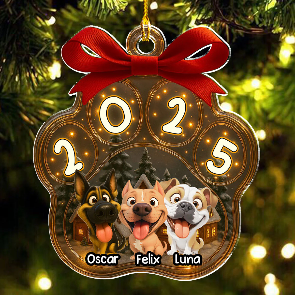 Snow All Over Here - Personalized Custom 3D Inflated Effect Acrylic Ornament - Image 3