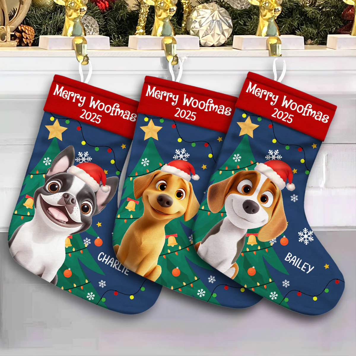 Snow Pawliday - Personalized Custom Christmas Stocking