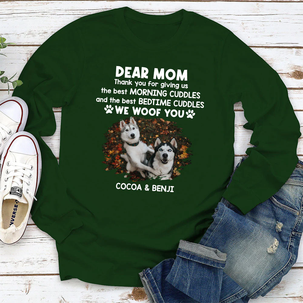 Snuggle Cuddle - Personalized Custom Long Sleeve T-shirt - Image 3