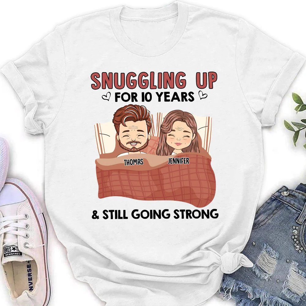 Snuggling Up - Personalized Custom Women's T-shirt - Image 2